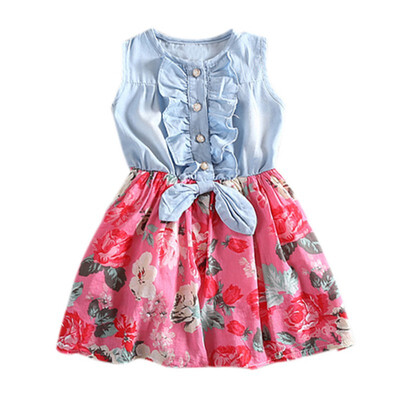 Toddler Girls Dress Kids Girl Denim Dresses Summer Chidlren Clothes Baby Sleeveless Print Flower Princess Vestidos Dress
Toddler Girls Dress Kids Girl Denim Dresses Summer Chidlren Clothes Baby Sleeveless Print Flower Princess Vestidos Dress