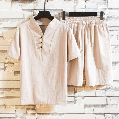 Toponeto Summer Fashion Mens Cotton And Linen Short Sleeve Shorts Set Suit Tracksuit
Toponeto Summer Fashion Mens Cotton And Linen Short Sleeve Shorts Set Suit Tracksuit