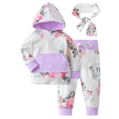 Babys Set Girls Long Sleeve Lovely Floral Hooded Sweatshirt Cotton CoatPantHeadband Toddler Outfits Set for Baby Girls
Babys Set Girls Long Sleeve Lovely Floral Hooded Sweatshirt Cotton CoatPantHeadband Toddler Outfits Set for Baby Girls