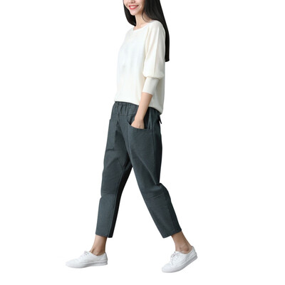 Summer Women Casual Pants Capris Fashion Cotton Linen Crops Pants Elastic Waist Harem Pants Trousers Plus Size 2XL
Summer Women Casual Pants Capris Fashion Cotton Linen Crops Pants Elastic Waist Harem Pants Trousers Plus Size 2XL