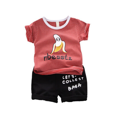 Cotton O-Neck Letter And Banana 1-4T Summer Casual Baby Boy Cartoon T-Shirt And Short Pant Kit Kids Toddler Two-piece Outfit Set
Cotton O-Neck Letter And Banana 1-4T Summer Casual Baby Boy Cartoon T-Shirt And Short Pant Kit Kids Toddler Two-piece Outfit Set