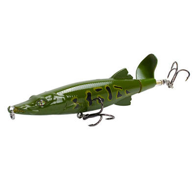 Minnow Trolling Whopper Popper 13cm 16g Topwater Fishing Lure Artificial Hard Bait 3D Eyes Plopper With Rotating Tail Fishing 
Minnow Trolling Whopper Popper 13cm 16g Topwater Fishing Lure Artificial Hard Bait 3D Eyes Plopper With Rotating Tail Fishing
