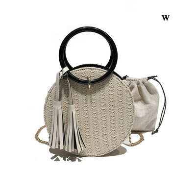Women Fashion Bag High Quality Casual Personality Tassel Bag Round Shape Exquisite Straw Handbag
Women Fashion Bag High Quality Casual Personality Tassel Bag Round Shape Exquisite Straw Handbag