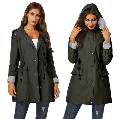 Spring Autumn Women Waterproof Jacket Packable Hooded Outdoor Raincoat Windproof Hiking Clothes Lightweight Zipper Jacket
Spring Autumn Women Waterproof Jacket Packable Hooded Outdoor Raincoat Windproof Hiking Clothes Lightweight Zipper Jacket