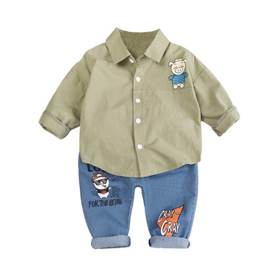 Autumn Kids Clothes Baby Boys Clothes Casual Long Sleeve Cartoon Pig Print Blouse TopsDenim Pants Trouser Set
Autumn Kids Clothes Baby Boys Clothes Casual Long Sleeve Cartoon Pig Print Blouse TopsDenim Pants Trouser Set