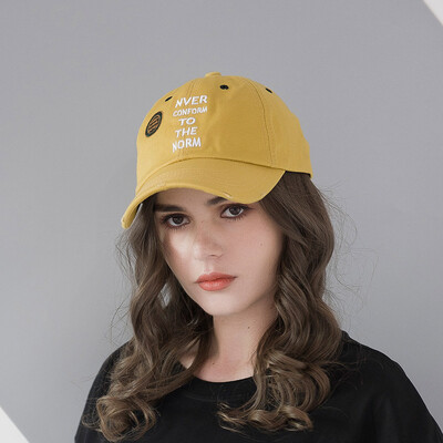 Baseball cap Summer new sunscreen lady hat Street hip-hopping duck tongue hat embroidered round label male sunshade hat
