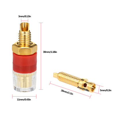 1Pair Speaker Audio Amplifier Transparent Terminal Black & Red Binding Post Gold plated Terminals for 4mm Banana Plug Jack
1Pair Speaker Audio Amplifier Transparent Terminal Black & Red Binding Post Gold plated Terminals for 4mm Banana Plug Jack