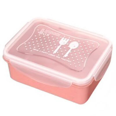 1Pc Kid Adult Wheat Straw Lunch Box Food Container Storage Boxes