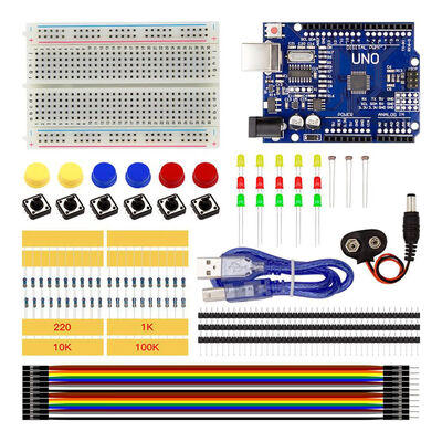 LED Jumper Button Module 400 Holes Mini Breadboard Starter Kit Compatible for Arduino UNO r3
LED Jumper Button Module 400 Holes Mini Breadboard Starter Kit Compatible for Arduino UNO r3