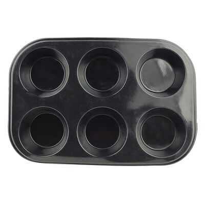 6 Cup Large Bun Muffin Non Stick Tray Baking Pudding Black Mould Food Grade Steel Carbon
6 Cup Large Bun Muffin Non Stick Tray Baking Pudding Black Mould Food Grade Steel Carbon