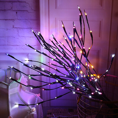JPGIF LED Willow Branch Lamp Floral Lights 20 Bulbs Home Christmas Party Garden Decor