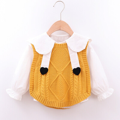 Autumn Baby Girl Long Sleeve Shirts Kids Cute Knitted Sweater Vest Tops Casual Outfits Set Cotton Soft Kids Blouse
Autumn Baby Girl Long Sleeve Shirts Kids Cute Knitted Sweater Vest Tops Casual Outfits Set Cotton Soft Kids Blouse