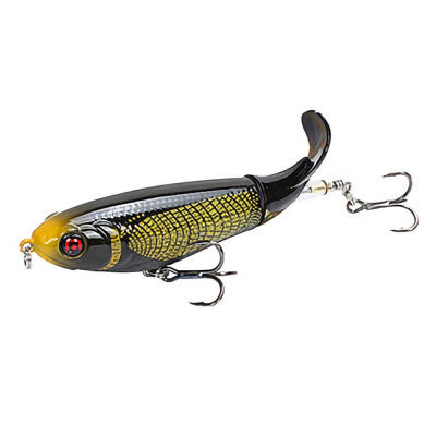 Fishing Lure Whopper Popper Topwater Artificial Hard Bait 3D Eyes Plopper With Soft Rotating Tail Fishing Tackle
Fishing Lure Whopper Popper Topwater Artificial Hard Bait 3D Eyes Plopper With Soft Rotating Tail Fishing Tackle