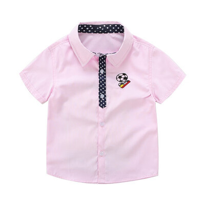 Summer Boys Football Shirts Kids Boy Cotton Short Sleeve Turn-down Collar Buttoned Casual Tees School Children Clothing 3-9Y
Summer Boys Football Shirts Kids Boy Cotton Short Sleeve Turn-down Collar Buttoned Casual Tees School Children Clothing 3-9Y