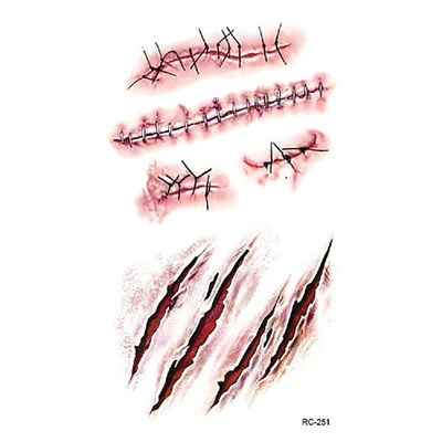 Halloween Zombie Scar Tattoo with False Knot Blood Makeup Halloween Decoration Wound Scary Blood Injury Waterproof Sticker
Halloween Zombie Scar Tattoo with False Knot Blood Makeup Halloween Decoration Wound Scary Blood Injury Waterproof Sticker