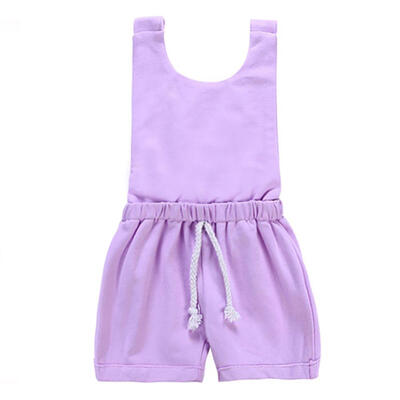 Baby Bodysuits Cotton Summer Girls Backless Shoulder Strap JumpsuitHigh Quality Baby Bodysuits