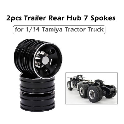 2pcs Trailer Rear Hub Aluminum Alloy Rim 7 Spokes for 114 Tamiya Tractor Truck RC Climber Trailer
2pcs Trailer Rear Hub Aluminum Alloy Rim 7 Spokes for 114 Tamiya Tractor Truck RC Climber Trailer