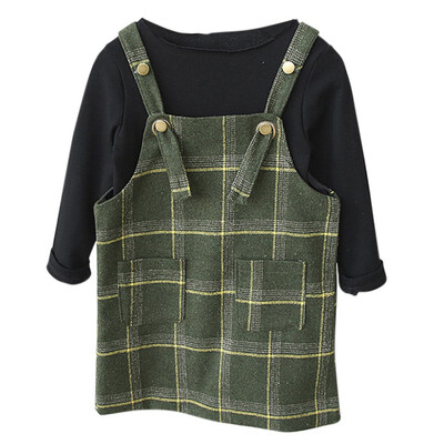 Autumn Baby Girls Clothes Toddler Long Sleeve Tops T-shirtPlaid Pattern Strap Dress Outfits Clothing Set
Autumn Baby Girls Clothes Toddler Long Sleeve Tops T-shirtPlaid Pattern Strap Dress Outfits Clothing Set