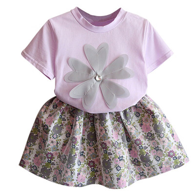 Children Girls Casual Summer Flower Print Short Sleeve T-shirtFloral Skirts Suits 2Pcs Costume Set Princess Dress
Children Girls Casual Summer Flower Print Short Sleeve T-shirtFloral Skirts Suits 2Pcs Costume Set Princess Dress