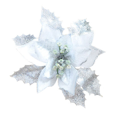 Christmas Tree Decoration Artificial Flowers 17cm Glitter Fake Flower Head Xmas Home Party Wedding Ornament Supplies
Christmas Tree Decoration Artificial Flowers 17cm Glitter Fake Flower Head Xmas Home Party Wedding Ornament Supplies