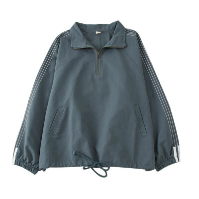 2019 New Korean Wind Spring Autumn Loose Sport Retro Drawstring Half Zipper Solid Color Long Sleeve Trench Coat Women ropa mujer
2019 New Korean Wind Spring Autumn Loose Sport Retro Drawstring Half Zipper Solid Color Long Sleeve Trench Coat Women ropa mujer