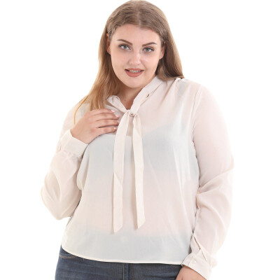 Plus Size Women Chiffon Blouse Fashion Solid Color Long Sleeve Lace Up Blouse Shirt femme 4 White Casual Tops camisa feminina
Plus Size Women Chiffon Blouse Fashion Solid Color Long Sleeve Lace Up Blouse Shirt femme 4 White Casual Tops camisa feminina
