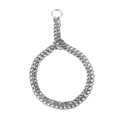 panDaDa Silver Pet Dog Pinch Collars Solid Training Iron Double Row Chain Collar 405060cm
panDaDa Silver Pet Dog Pinch Collars Solid Training Iron Double Row Chain Collar 405060cm