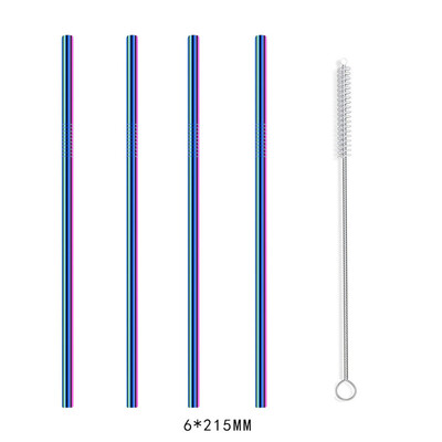 Toponeto 4 Pcs Stainless Steel Metal Drinking Straw Reusable Straws 1 Cleaner Brush Kit
Toponeto 4 Pcs Stainless Steel Metal Drinking Straw Reusable Straws 1 Cleaner Brush Kit