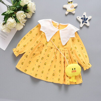 2019 Autumn Cute Casual Baby Girls Long Sleeve Printed Cartoon Duck Dress Kids Sundress With Cute Bag
2019 Autumn Cute Casual Baby Girls Long Sleeve Printed Cartoon Duck Dress Kids Sundress With Cute Bag