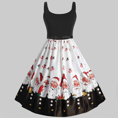 Tailored Women Vintage Sleeveless Christmas Print Housewife Evening Party Prom Dress
Tailored Women Vintage Sleeveless Christmas Print Housewife Evening Party Prom Dress