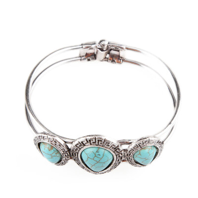 Perfect Turquoise Arrival Chic Personality Waterdrop Turquoise Inlaid Waterdrop Shape Excellent Shape Bangle Bangle Bracelet New
Perfect Turquoise Arrival Chic Personality Waterdrop Turquoise Inlaid Waterdrop Shape Excellent Shape Bangle Bangle Bracelet New