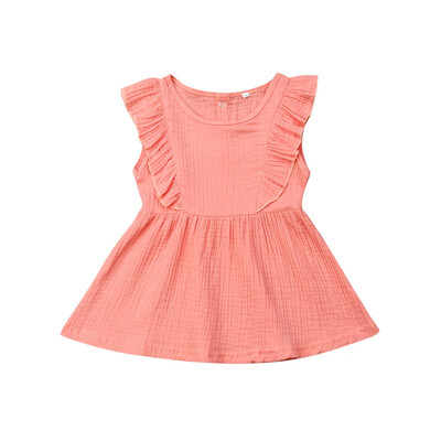 Summer Children Casual Brief Style Dresses Baby Girls Flare Sleeve Solid Print Dress Kids Toddler Pageant Dress
Summer Children Casual Brief Style Dresses Baby Girls Flare Sleeve Solid Print Dress Kids Toddler Pageant Dress