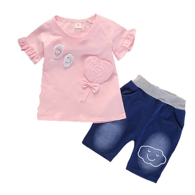 2Pcs Childrens Sets Summer Girls Short Sleeve T-Shirt Cute Lollipop T-shirt Shorts Pant 2 Pcsset Girls Clothes Set Summer
2Pcs Childrens Sets Summer Girls Short Sleeve T-Shirt Cute Lollipop T-shirt Shorts Pant 2 Pcsset Girls Clothes Set Summer