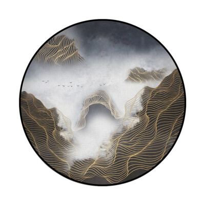 Gobestart Abstract Blue Mountain Ink Painting Printed Soft Fabric Round Floor Mat Carpet
Gobestart Abstract Blue Mountain Ink Painting Printed Soft Fabric Round Floor Mat Carpet