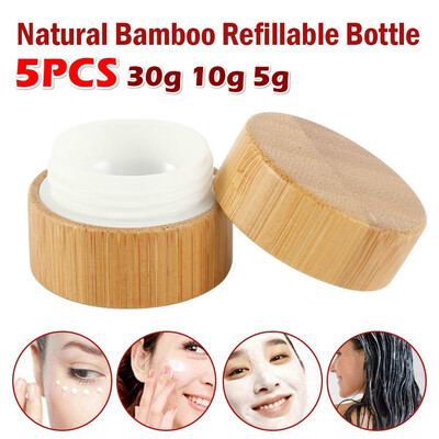 52pcs 30g 10g 5g Bamboo Bottle Cream Jar Nail Art Mask Cream Refillable Empty Cosmetic Makeup Container Bottle
52pcs 30g 10g 5g Bamboo Bottle Cream Jar Nail Art Mask Cream Refillable Empty Cosmetic Makeup Container Bottle