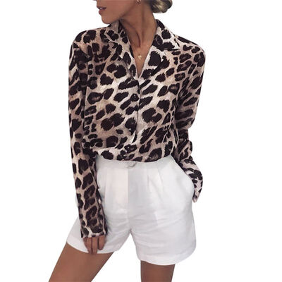 Women Blouse Fashion Leopard Printed Shirt Casual Long Sleeve V -Neck Top Womens Clothing Chiffon Shirt Camisa Feminina
Women Blouse Fashion Leopard Printed Shirt Casual Long Sleeve V -Neck Top Womens Clothing Chiffon Shirt Camisa Feminina