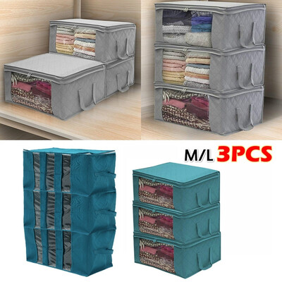 3pcs 1pc Non-woven Foldable Wardrobe Storage Box Space Saver Clothes Quilt Blanket Storage Bag Home Organizer Box
3pcs 1pc Non-woven Foldable Wardrobe Storage Box Space Saver Clothes Quilt Blanket Storage Bag Home Organizer Box