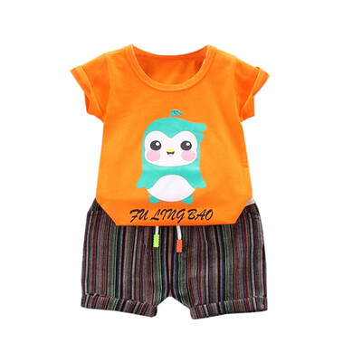 Baby Boys Clothes Summer Children Casual Short Sleeve Cartoon Print T-shirt TopsShorts Costume Set
Baby Boys Clothes Summer Children Casual Short Sleeve Cartoon Print T-shirt TopsShorts Costume Set