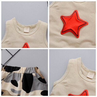 Boy Clothes Summer Baby Boys Casual Sleeveless Star Print Vest T-shirt TopsShorts 6 Colors 0-4T Baby Costume Set
Boy Clothes Summer Baby Boys Casual Sleeveless Star Print Vest T-shirt TopsShorts 6 Colors 0-4T Baby Costume Set