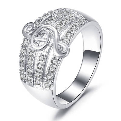 New Wholesale Fashion Jewelry Gorgeous Silver color Austria Crystal Musical Note Ring Drop Shipping
New Wholesale Fashion Jewelry Gorgeous Silver color Austria Crystal Musical Note Ring Drop Shipping