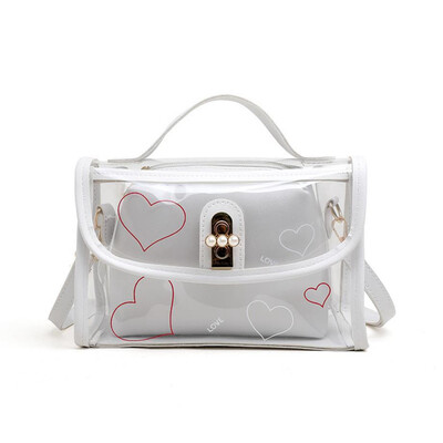 Two-Pieces Set Women Transparent Shoulder Bag Clear Jelly Bag Tote Casual Handbag Girl Messenger Crossbody Bag
Two-Pieces Set Women Transparent Shoulder Bag Clear Jelly Bag Tote Casual Handbag Girl Messenger Crossbody Bag
