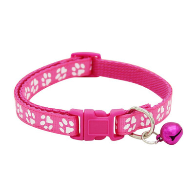 Cute Pet Collar Dog Cat Pet Accessories Footprint Safety Adjustable Nylon Leash Collars With Bell Pet Supplies
Cute Pet Collar Dog Cat Pet Accessories Footprint Safety Adjustable Nylon Leash Collars With Bell Pet Supplies