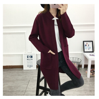 Sweater women 2018 autumn&winter long knitted cardigan Korean hot style stand-up collar womens coat
Sweater women 2018 autumn&winter long knitted cardigan Korean hot style stand-up collar womens coat