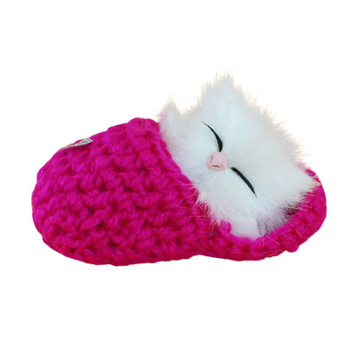 Siaonvr In Stock Simulation Cat Vocalize Meow Meow Slippers Kitten Plush Toys Doll