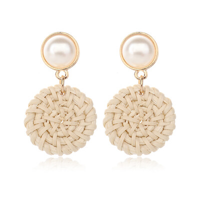 Fashion Bohemian Circle Rattan Straw Weaving Earrings
Fashion Bohemian Circle Rattan Straw Weaving Earrings