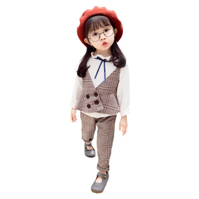 3pcs Toddler Baby Kids Girls Outfits Cotton Top T-shirtPlaid VestTrousers Set Long Sleeves Autumn Clothes Outfits Sets 1-5T
3pcs Toddler Baby Kids Girls Outfits Cotton Top T-shirtPlaid VestTrousers Set Long Sleeves Autumn Clothes Outfits Sets 1-5T