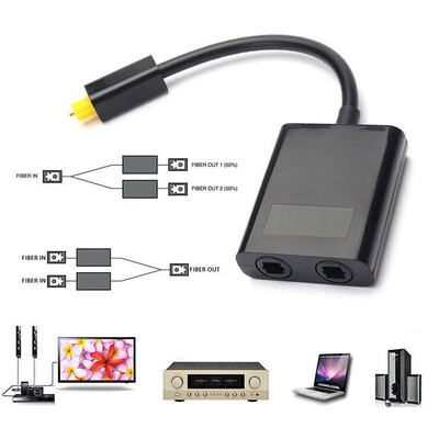 Digital Optical Audio Splitter Dual Port Toslink Splitter Adapter 1 input 2 Output Optical Cable Splitter Hub for CD DVD
Digital Optical Audio Splitter Dual Port Toslink Splitter Adapter 1 input 2 Output Optical Cable Splitter Hub for CD DVD