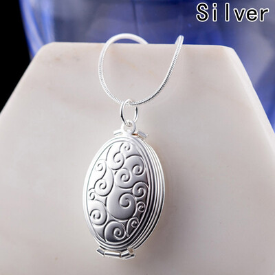 Fashion Women Men Fashion Gold Necklace Pattern Locket Slots Photo Frame Pendant Chain Necklace Memorial Jewelry Gifts
Fashion Women Men Fashion Gold Necklace Pattern Locket Slots Photo Frame Pendant Chain Necklace Memorial Jewelry Gifts