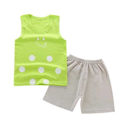 Boys Girls Sleeveless Clothing Children Summer Clothes Cartoon Clothing Set T-shitPants Cotton Casual Outfits Sets 
Boys Girls Sleeveless Clothing Children Summer Clothes Cartoon Clothing Set T-shitPants Cotton Casual Outfits Sets