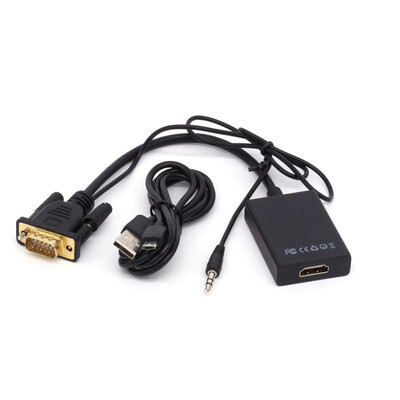 VGA Male To HDMI Output HD Video Cable Converter Audio TV AV HDTV Adapter 1080P with Best QualityHigh ResolutionVGA To HDMI
VGA Male To HDMI Output HD Video Cable Converter Audio TV AV HDTV Adapter 1080P with Best QualityHigh ResolutionVGA To HDMI